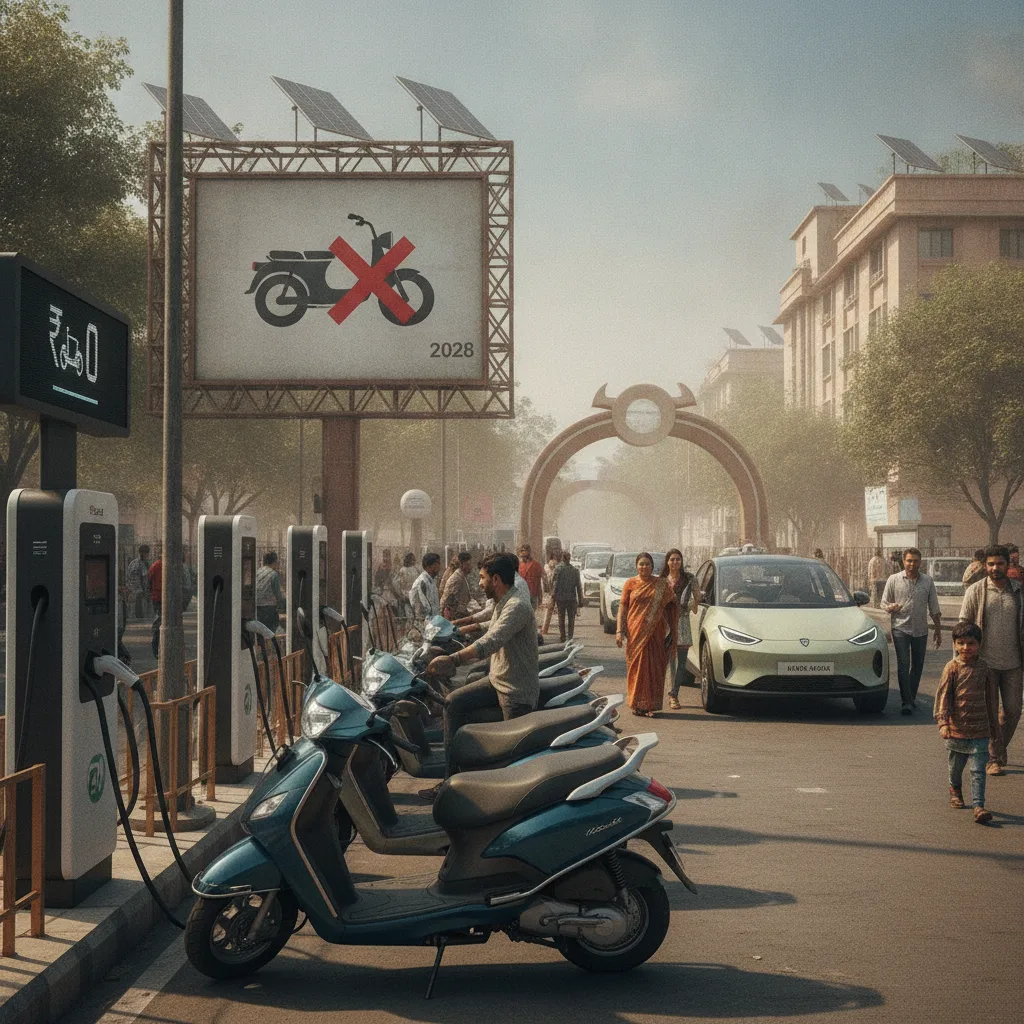 Delhi exempts EVs under ₹30 lakh from tax, bans new petrol two-wheelers from 2028