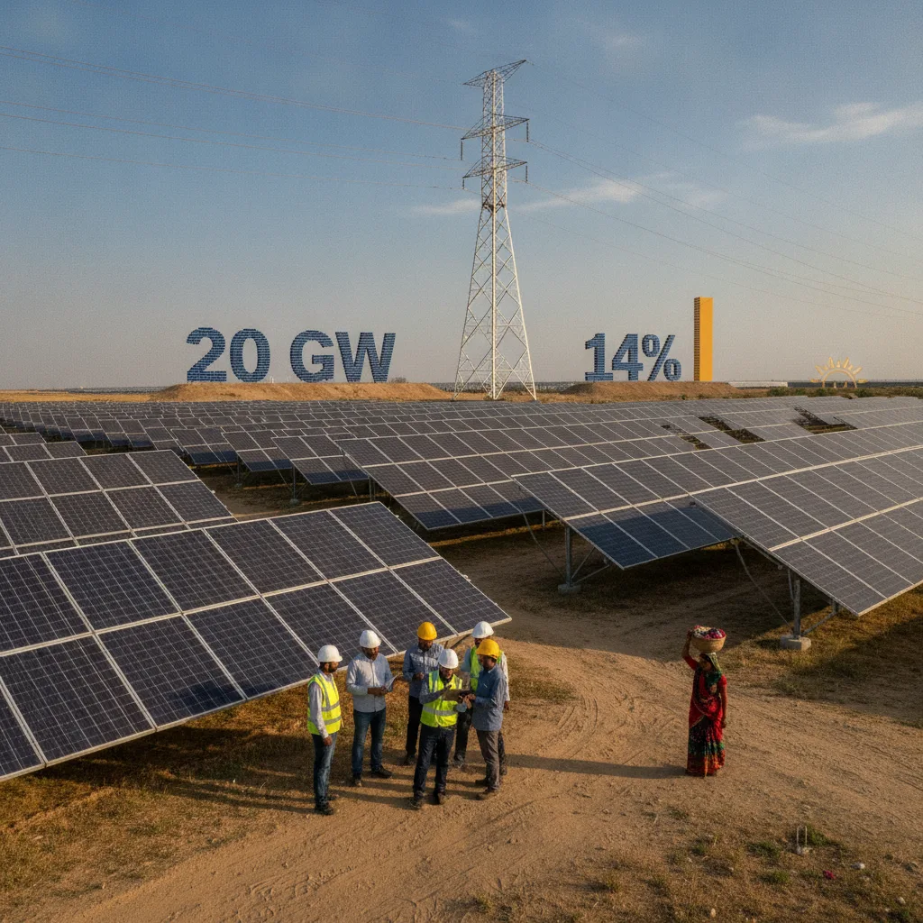 Adani Green Crosses 20 GW Solar Capacity, Holds 14% of India Market