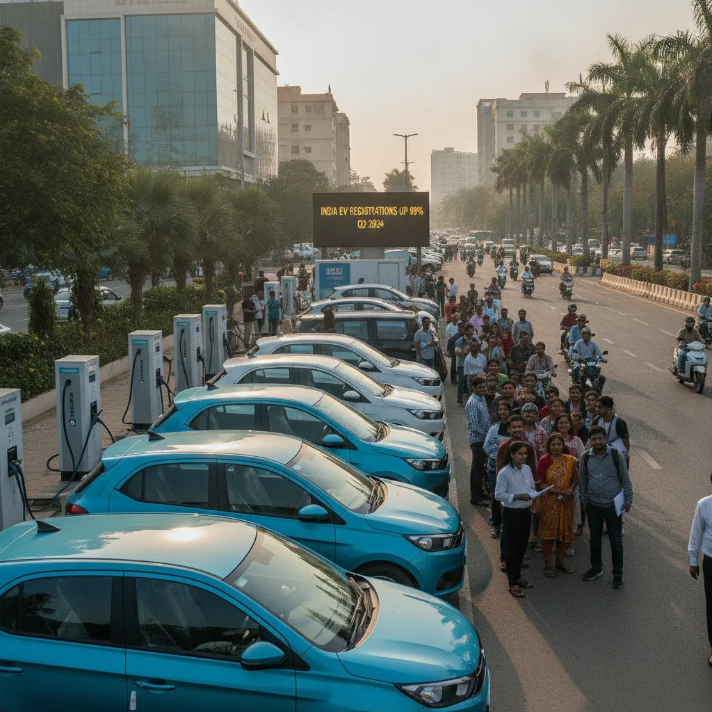 India EV registrations surge 89% in Q2 2024 as Tata leads charge