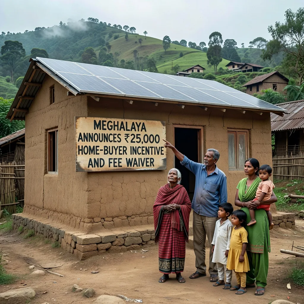Meghalaya Announces ₹25,000 Home‑Buyer Incentive and Fee Waiver