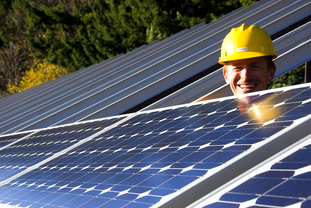 Representative image: Installing solar panels
