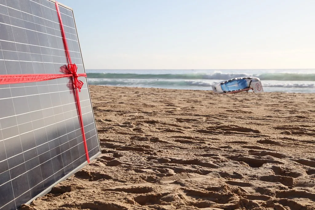Representative image: Solar panel gift on Manly beach as Common Grace ask PM Tony Abbott to #acceptthegift of solar for Kirribilli House